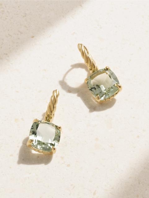 DAVID YURMAN Marbella 18-karat Gold Prasiolite Hoop Earrings