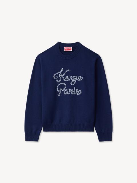 KENZO 'KENZO Paris Chainstitch' jumper in wool and cotton