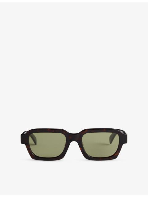 RETROSUPERFUTURE Caro 3627 Green Rectangular-Frame Acetate Sunglasses