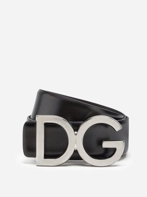 Dolce & Gabbana Calfskin belt with DG logo