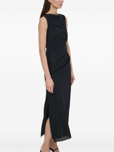 SAMSØE SAMSØE Sahira striped ruched midi dress