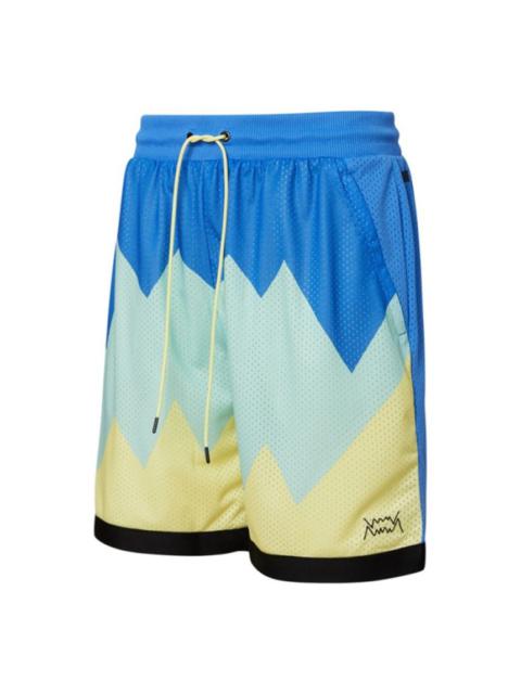 PUMA PUMA Scholarship Basketball Shorts 'Blu Green Yellow' 532098-01