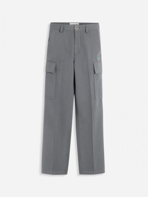 Lanvin CARGO PANTS WITH EMBROIDERED LANVIN TRIANGLE LOGO