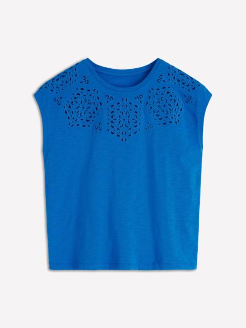 BODEN Willow Broderie T-shirt-Directoire Blue