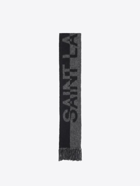 signature saint laurent scarf in wool knit