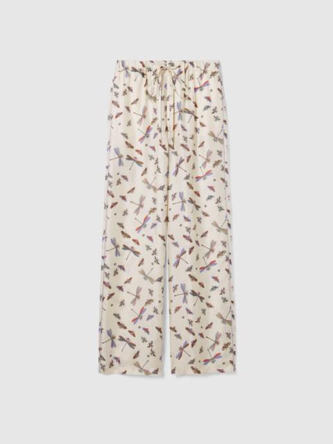 GUCCI Printed silk twill pants