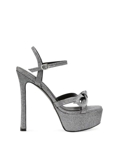 Stuart Weitzman SW Mega Bow Platform Sandal