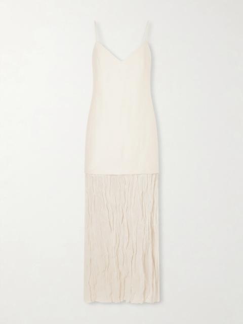 RÓHE Linen-blend And Chiffon Midi Dress