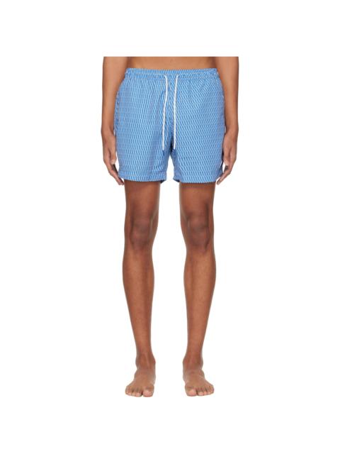 BOSS Blue Micro-Print Swim Shorts
