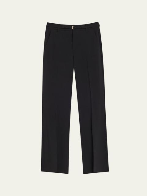 Vince High-Rise Slim Flare Pants with Belt