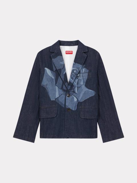 'KENZO Rose' embroidered denim talored jacket