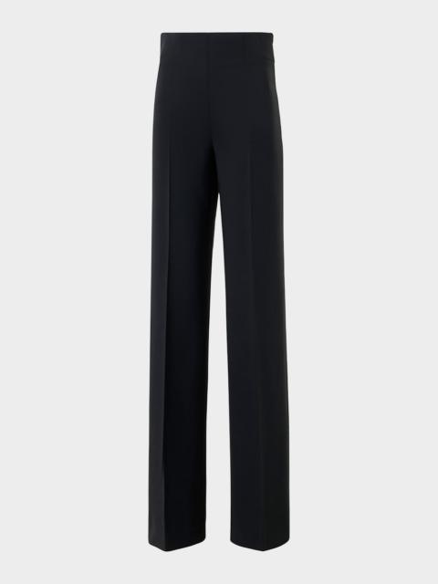 AKRIS Double-Face Wool Bootcut Trousers