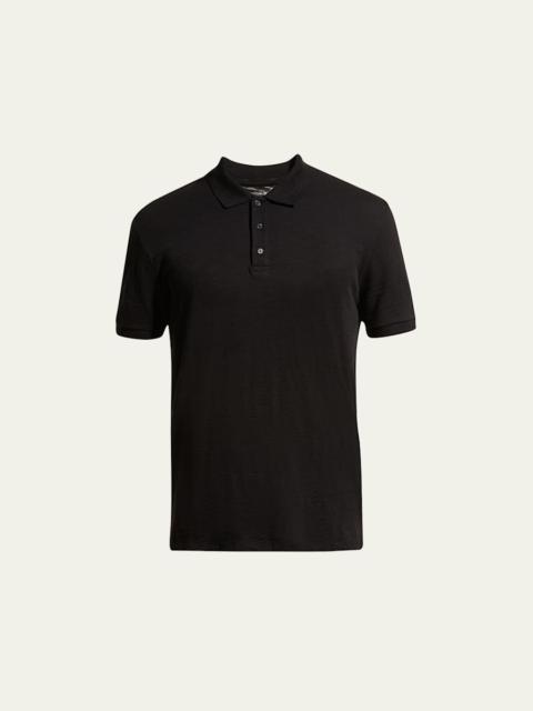 Vince Classic Slub Cotton Polo Shirt