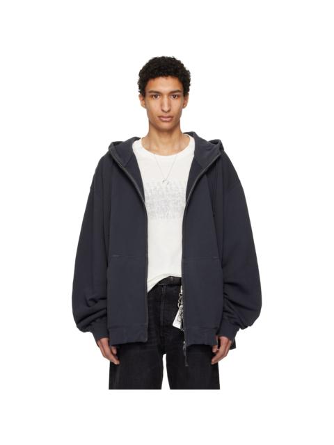 Maison Margiela Gray Embroidered Hoodie