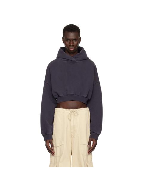 entire studios Navy Cropped Heavy Hoodie