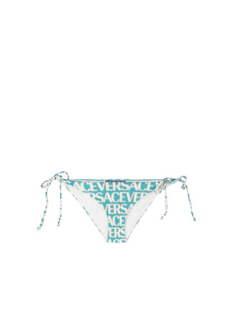 VERSACE logo-print bikini bottoms