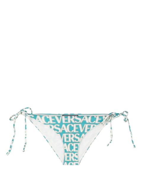 VERSACE logo-print bikini bottoms