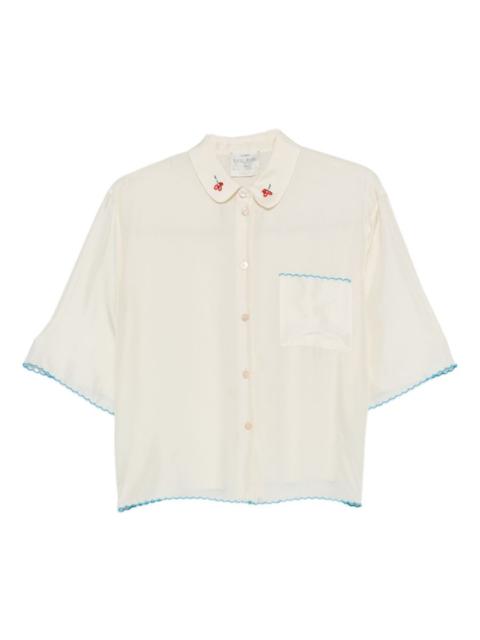forte_forte cherry-embroidery shirt