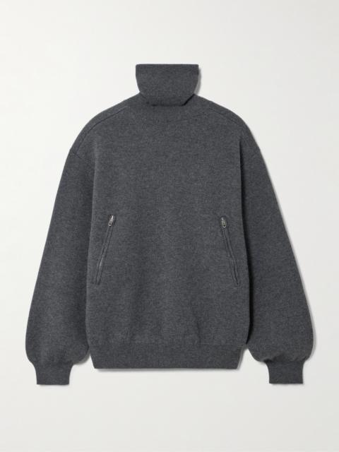 BALENCIAGA Back-to-front Wool-blend Turtleneck Sweater