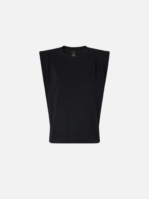 PINKO SLEEVELESS DOUBLE JERSEY T-SHIRT