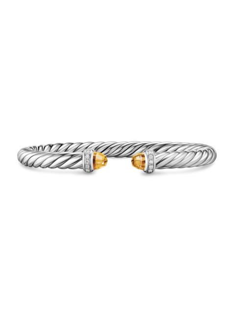 DAVID YURMAN Women's Cable Flex Bracelet in Sterling Silver - Citrine