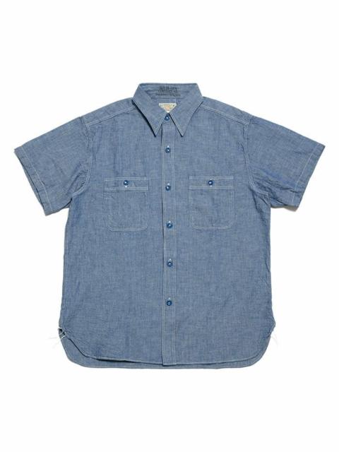 Buzz Rickson's BUZZ RICKSON’S - BLUE CHAMBRAY S/S WORK SHIRT - BR35856