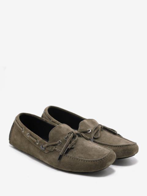 Aymeric Khaki Suede Leather Driving Shoes