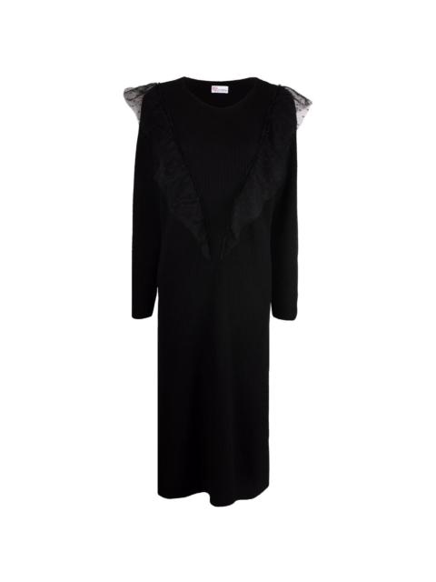 REDValentino long-sleeve ribbed-knit dress