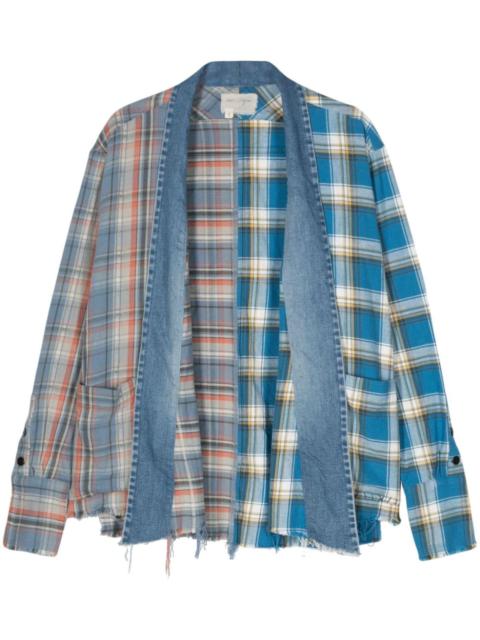 Greg Lauren GL1 Mixed Plaid shirt jacket