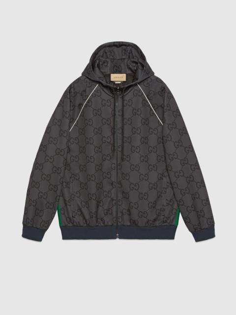 GUCCI Reversible GG wool hooded zip jacket | REVERSIBLE
