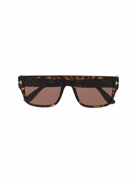 TOM FORD tortoiseshell oversized-frame sunglasses