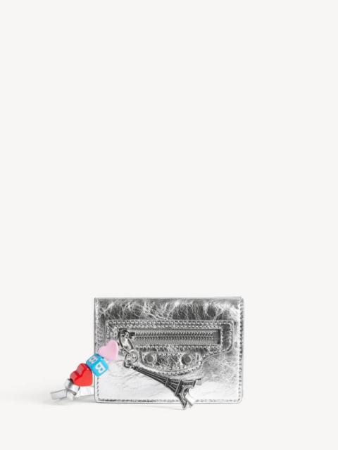 BALENCIAGA Women's Le City Mini Wallet in Silver