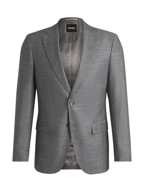 BOSS SLIM-FIT SUIT JACKET IN PATTERNED STRETCH FABRIC