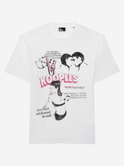The Kooples T-SHIRT WITH WHITE SCREEN PRINT
