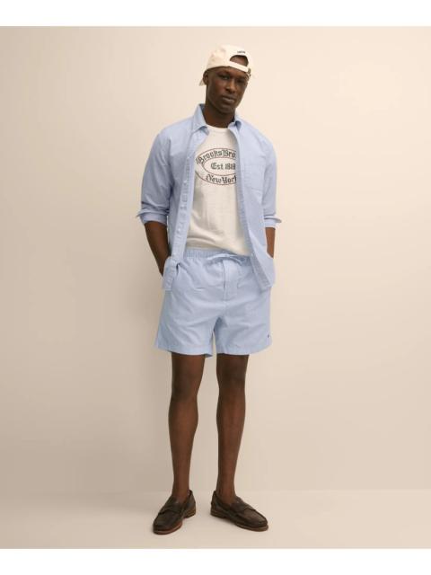 Brooks Brothers Cotton Oxford Stripe Lounge Shorts