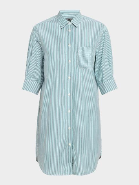 rag & bone Lucia Striped Poplin Mini Shirtdress