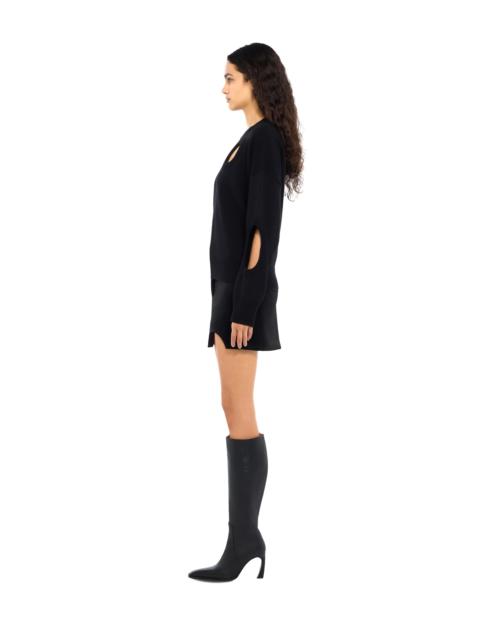 Off-White Meteor Cropped Knit Sweater