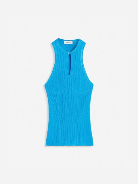 Lanvin SLEEVELESS TOP WITH BACK COLLAR