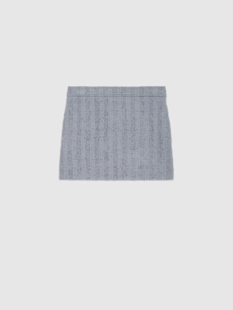 Wool tweed mini skirt