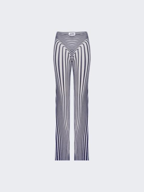 Jean Paul Gaultier Re-edition: Flare Pants Body Morphing Navy Stripes