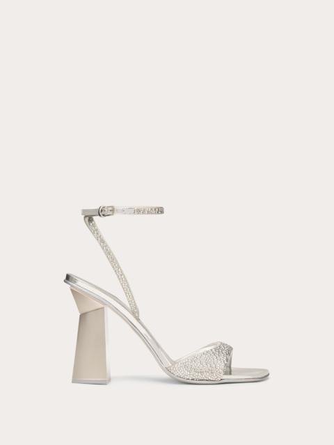 HYPER ONE STUD SANDAL WITH CRYSTAL EMBROIDERY AND MICRO-STUDS 105MM