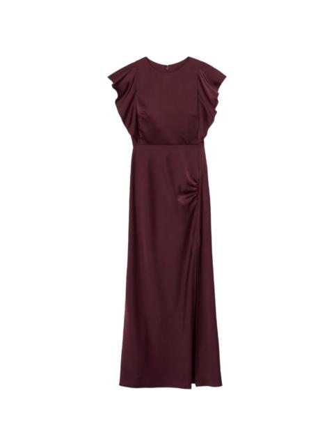 Claudie Pierlot slit satin maxi dress