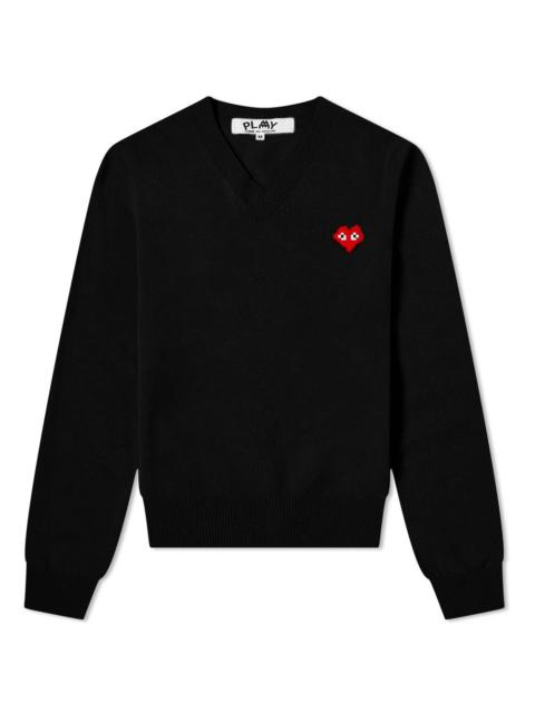 Comme des Garçons PLAY Comme des Garçons Play Invader Heart V-Neck Pullover