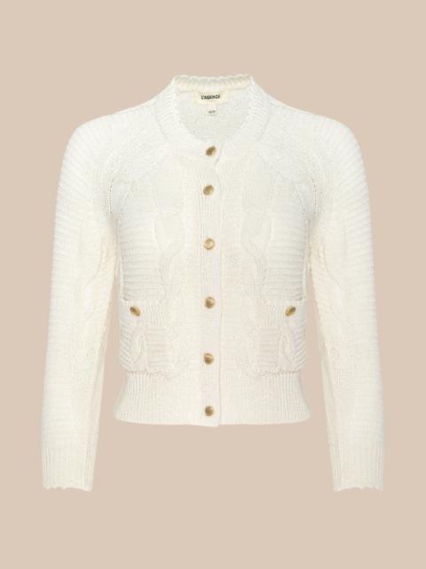 L'AGENCE Darcy Cable Knit Cardigan