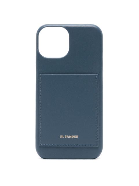 logo-stamp leather iPhone 13 PRO case