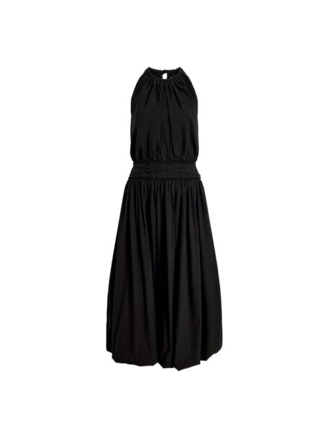 gathered halterneck dress