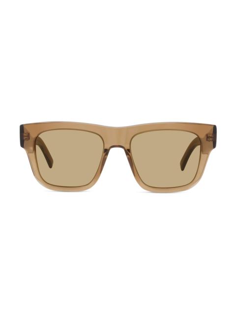 Givenchy Men's GV Day Rose Rectangular Sunglasses - Shiny Light Brown