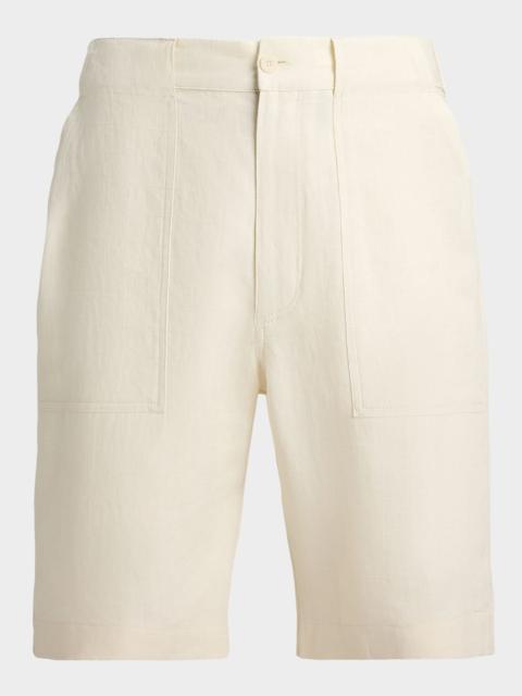Ralph Lauren Men's Linen Flat-Front Shorts