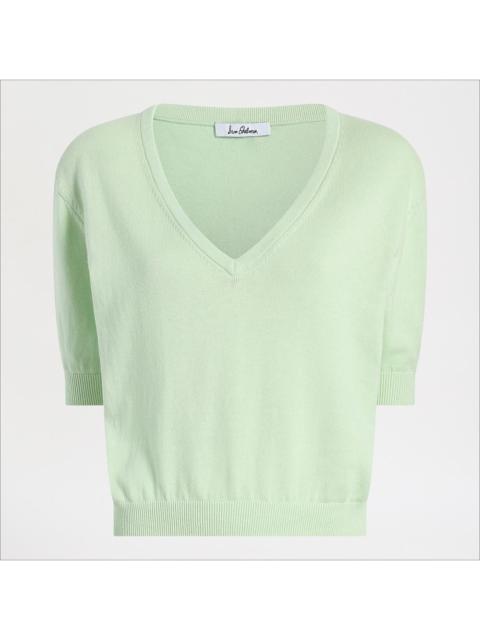 Sam Edelman V-Neck Short Sleeve Sweater