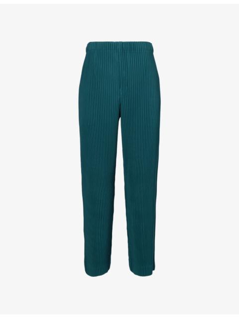ISSEY MIYAKE Straight-Leg Pleats Knitted Trousers